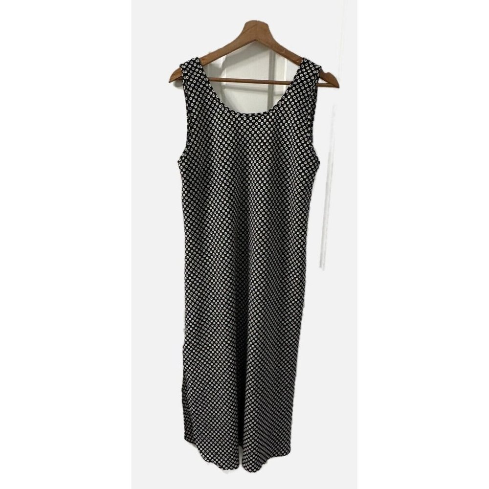 Vintage Nordstrom Lingerie Satin Slip Dress Size Medium Geometric Summer Midi